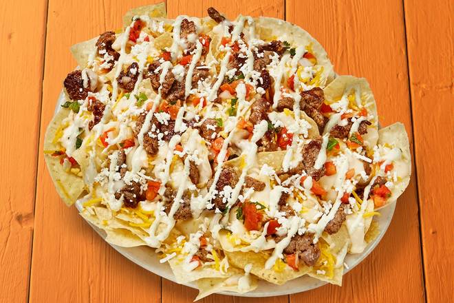 Order Fajita Beef Nachos food online from Fuzzy's Taco Shop store, Beaumont on bringmethat.com