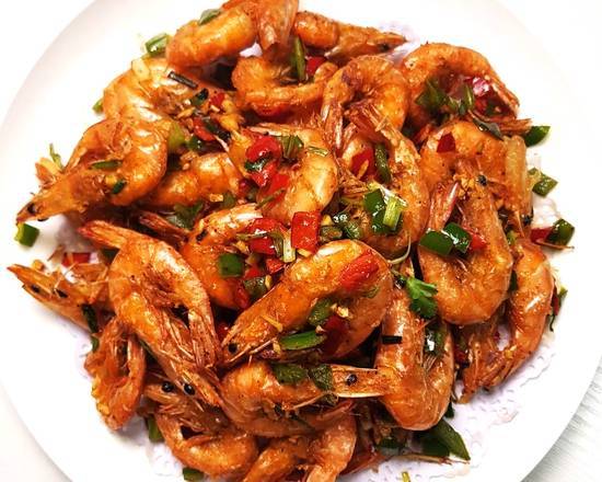 Order P1. Salted and Pepper Prawn 椒盐虾 food online from Chopsticks Cuisine store, Seattle on bringmethat.com