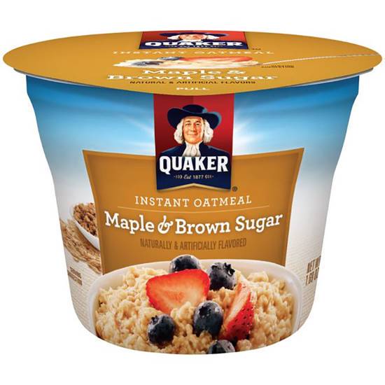 Order Quaker Maple & Brown Sugar Instant Oatmeal 1.69 OZ food online from Chevron Extramile store, W Sacramento on bringmethat.com
