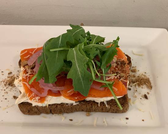 Order Smoked Salmon Smørrebrød food online from Byen Bakeri store, Seattle on bringmethat.com