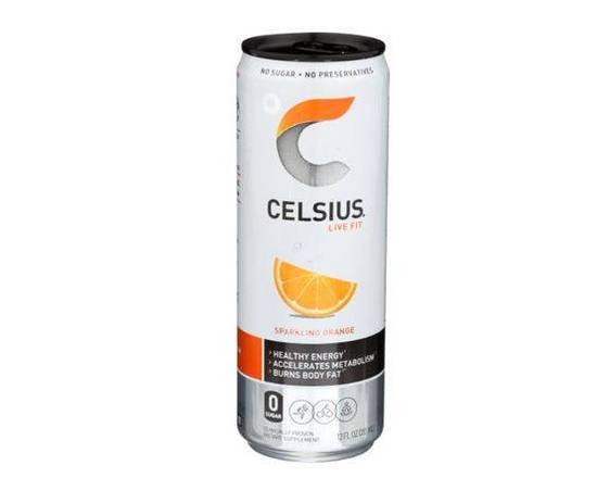 Order Celsius Sparkling Orange (12 oz) food online from Shell store, Tampa on bringmethat.com