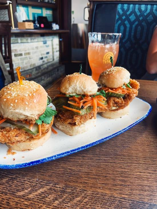 Order Bahn Mi Fried Chicken Sliders food online from Centraal Grand Cafe & Tappery store, Milwaukee on bringmethat.com