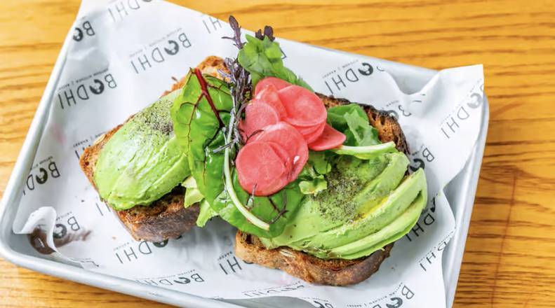 Order Avocado Toast food online from Bodhi Cafe &amp; Bakery store, Corvallis on bringmethat.com