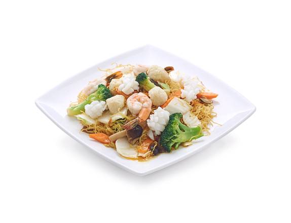 Order Fried Noodle Soft with seafood (Mi Xao Mem Do Bien) food online from Pho Hai Duong store, Annandale on bringmethat.com