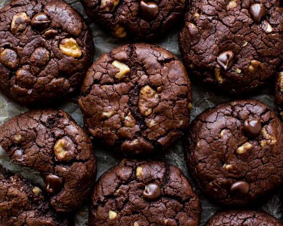 Order Gourmet Fudge Nut Brownie Cookie - 6 in a Box food online from Lb Cake Stop store, Baldwin Park on bringmethat.com