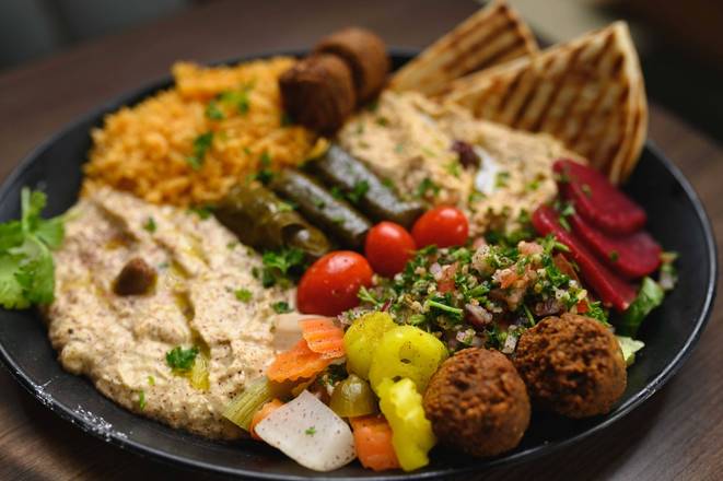 Order Mediterranean Platter food online from Habeeb Grill By Pita Grill And Creperie store, Franklin on bringmethat.com