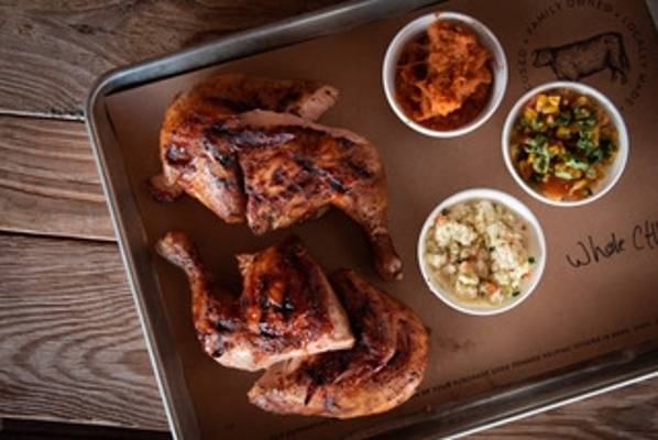 Order Whole Smoked Chicken Platter food online from 4 Rivers Smokehouse store, Winter Park on bringmethat.com