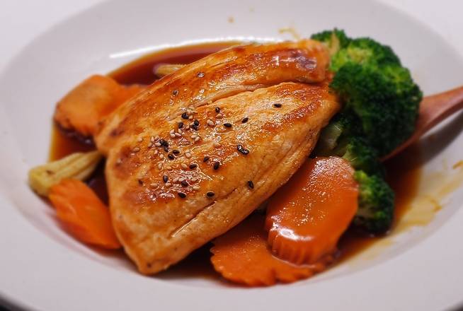 Order Salmon Teriyaki ( skinless) (8oz) food online from Siam Rice store, Miami on bringmethat.com