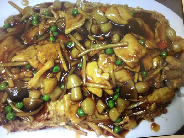 Order Egg Foo Young Chicken food online from Canton Chinese Restaurant store, Richardson on bringmethat.com