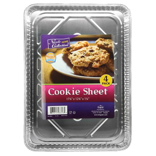 Order Nicole Home Collection Aluminum Cookie Sheet 4pk food online from Everyday Needs by Gopuff store, Montgomery on bringmethat.com