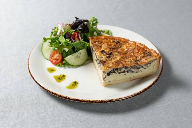 Order Mushroom & Gruyere Quiche food online from Le Pain Quotidien store, New Canaan on bringmethat.com