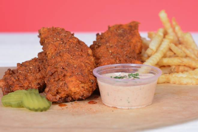 Order Nash’s 3 Tender Combo food online from Nash's Hot Chicken store, Nashville on bringmethat.com
