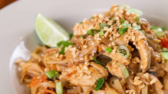 Order Chicken & Shrimp Pad Thai food online from Hops Supply Co store, Wilmington on bringmethat.com