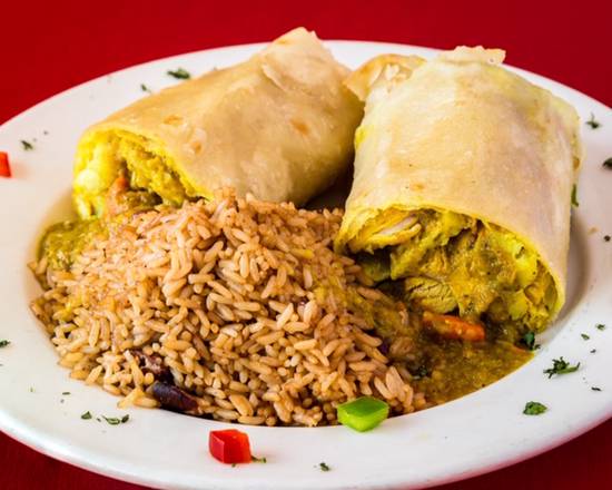 Order Curry Chicken Roti food online from Jerk Pit Tampa store, Tampa on bringmethat.com