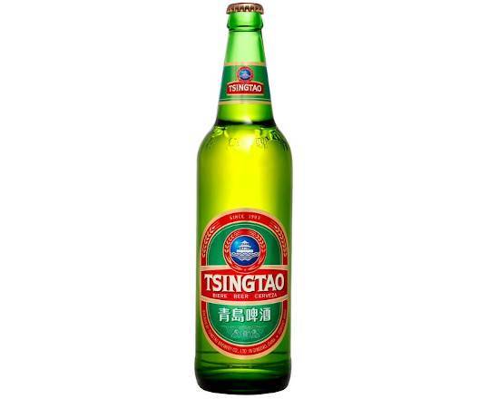 Order Tsingtao, 355mL bottle beer (4.8% ABV) food online from Bangkok Fusion Café store, Saint Petersburg on bringmethat.com