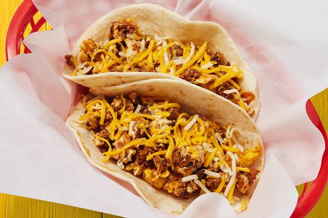 Order Chorizo, Egg, & Cheese Taco food online from Fuzzy's Taco Shop store, Riverview on bringmethat.com