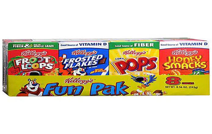 Order Kellogg's Fun Pak Cereal Variety Pack (8.5 oz) food online from Gilligan Retail store, Prescott on bringmethat.com