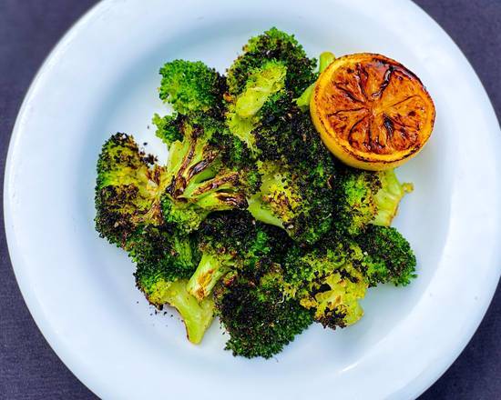 Order Roasted Broccoli food online from Three Kings Pub By Dirk Flanigan store, Arlington Heights on bringmethat.com