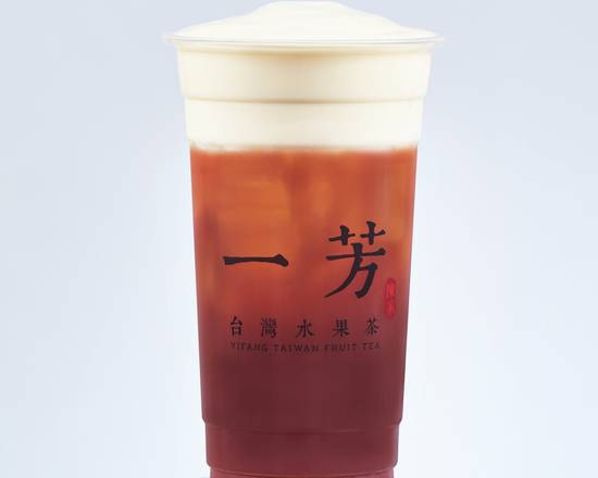 Order Cheese Creamer Black Tea 芝士奶蓋紅茶 food online from Yi Fang Taiwan Fruit Tea store, Berkeley on bringmethat.com