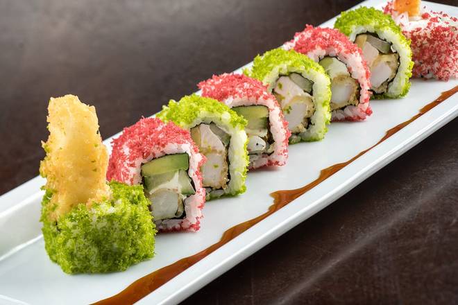 Order SHRIMP CALAMARI TEMPURA ROLL food online from Ikura Sushi Lounge store, Coral Gables on bringmethat.com