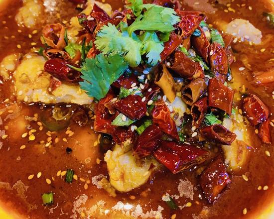 Order Boiling Fish Filet in Flaming Chili Oil 水煮鱼片 food online from Spicy empire store, San Mateo on bringmethat.com