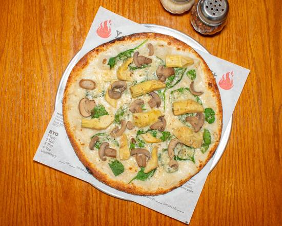 Order Spinach & Artichoke Pizza food online from Fired Up Pizza West store, Loxahatchee on bringmethat.com