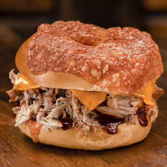 Order BBQ Bagel food online from Old School Bagel Cafe store, Oklahoma City on bringmethat.com
