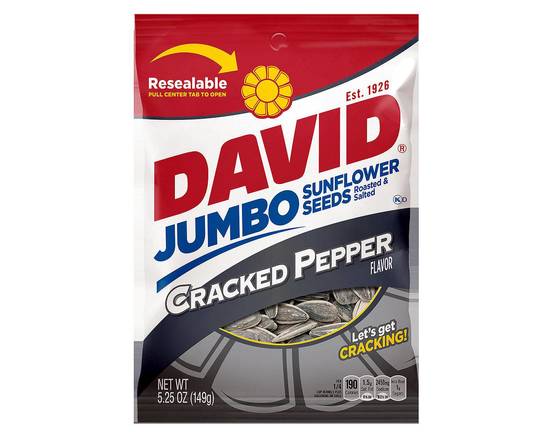 Order David Jumbo Cracked Pepper 5.25oz food online from Trumbull Super Stop store, Trumbull on bringmethat.com