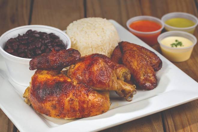 Order ½ Chicken with Rice and Beans food online from La Granja store, Hollywood on bringmethat.com