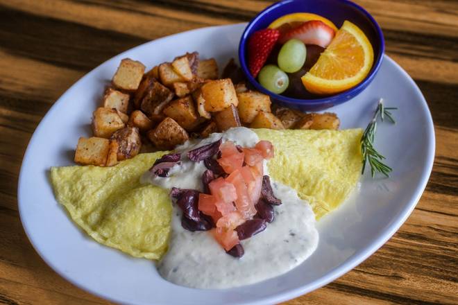 Order California Omelet (V) food online from Kerbey Lane Cafe store, Austin on bringmethat.com