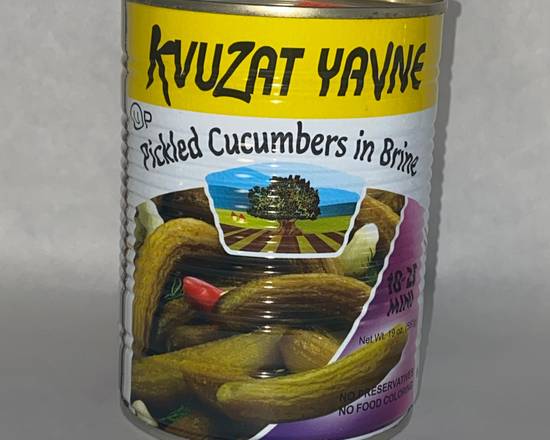 Order Kvuzat Yavne Mini Cucumbers in Brine (19 oz) food online from Mr. Kosher store, Encino on bringmethat.com