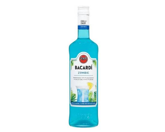 Order Bacardi Zombie Premium Rum Cocktail, 750mL (12.5% ABV) food online from Golden Ox Liquors store, Saint Augustine on bringmethat.com