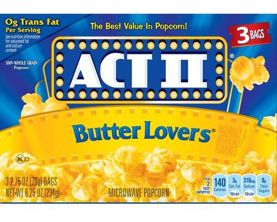 Order ACT 11 Buttered Movie Popcorn single pack food online from Fresko Market store, Miami on bringmethat.com