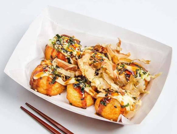 Order Takoyaki (6 pcs) food online from Domoishi-Hilltop store, Virginia Beach on bringmethat.com