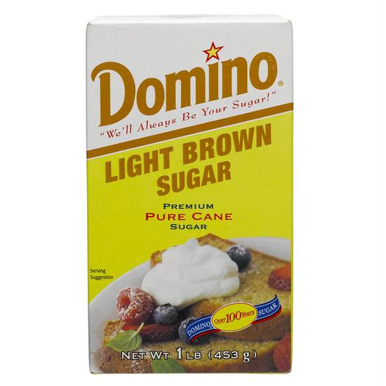 Order Domino Pure Cane Light Brown Sugar 1lb food online from Everyday Needs by Gopuff store, Baton Rouge on bringmethat.com