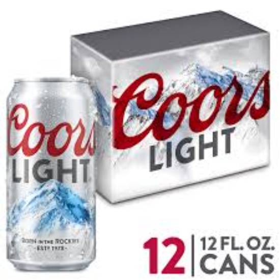 Order COORS LIGHT 12OZ 12PK CANS food online from Duke Liquor & Jr. Market store, Los Angeles on bringmethat.com