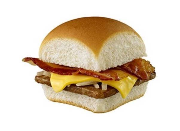 Order BACON CHEESE SLIDER CAL 220-240 food online from White Castle store, Orlando on bringmethat.com