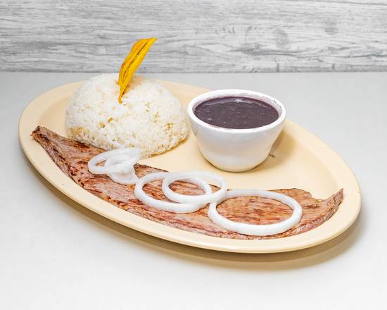 Order Bistec de Palomilla (Top Sirloin) food online from Latin Cuban Cafeteria store, Hialeah on bringmethat.com
