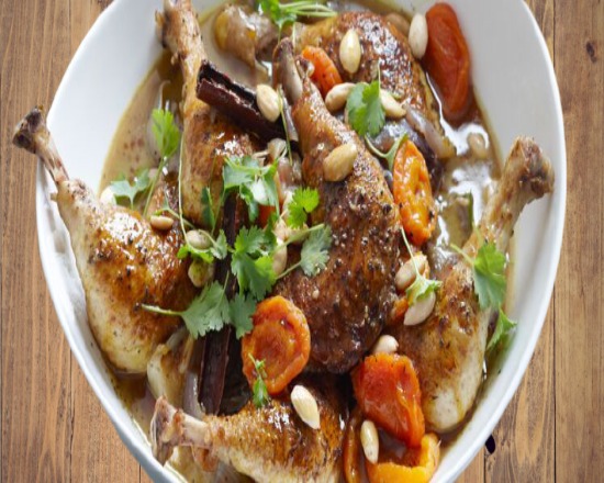 Tajine poulet amandes
