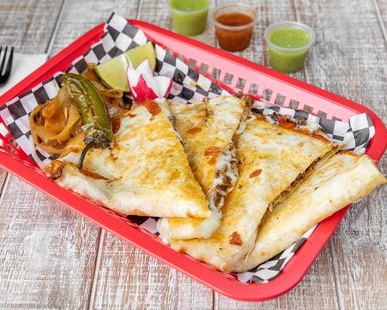 Order Quesadillas food online from Tacos Manuel store, Anaheim on bringmethat.com