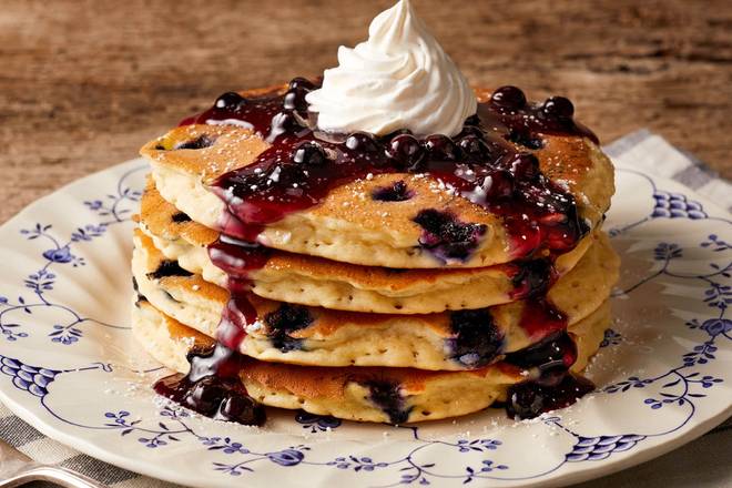 Order Double Blueberry Hotcakes food online from Bob Evans store, Lewes on bringmethat.com