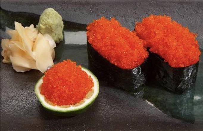 Order 31.Flying Fish Eggs (Tobbikos) food online from Fuji Revolving Sushi Bar store, Cypress on bringmethat.com