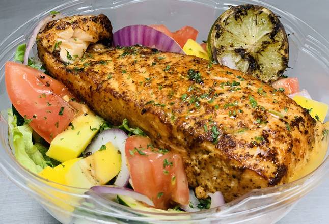 Order Salmon Salad food online from Island Burger-Nostrand Ave store, New York on bringmethat.com
