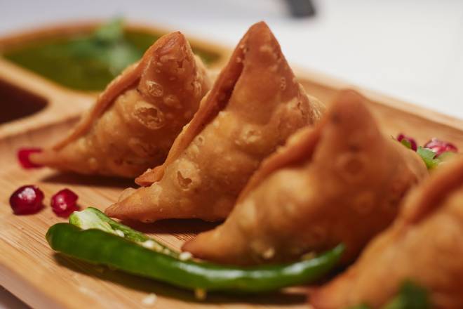 Order Triangles of Love (Aloo) food online from Desi Chops store, Chicago on bringmethat.com