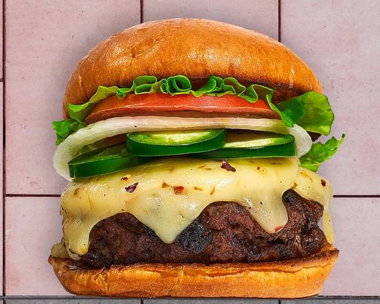 Order Rock with Jalapeño Burger food online from Whats Your Beef store, San Diego on bringmethat.com