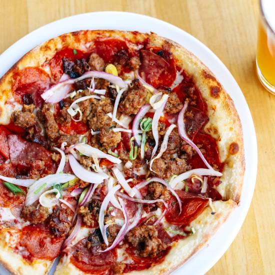 Order 12" The Biz Pizza food online from The Haven Pizzeria store, San Diego on bringmethat.com