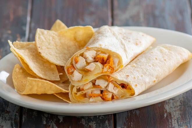 Order Kid's Chicken & Cheese Roll-Up food online from Sharky's Woodfired Mexican Grill store, Los Angeles on bringmethat.com