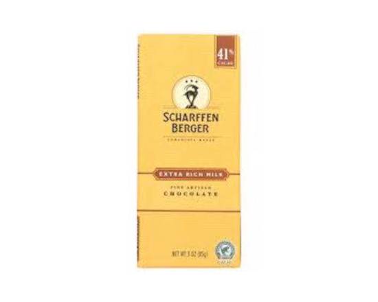 Order Scharffen Berger Extra Rich Milk Chocolate 3oz food online from George's Market store, San Francisco on bringmethat.com
