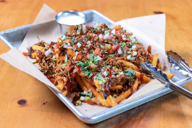 Order Loaded Fries - Hickory Smoked Pulled Pork food online from Twin Peaks Restaurant store, Oakbrook Terrace on bringmethat.com