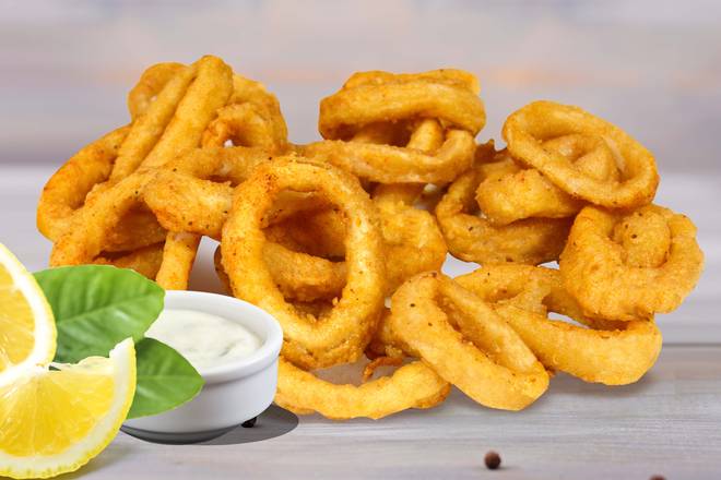 Order Calamari Rings food online from Sam Gyro & Seafood store, Saint Petersburg on bringmethat.com
